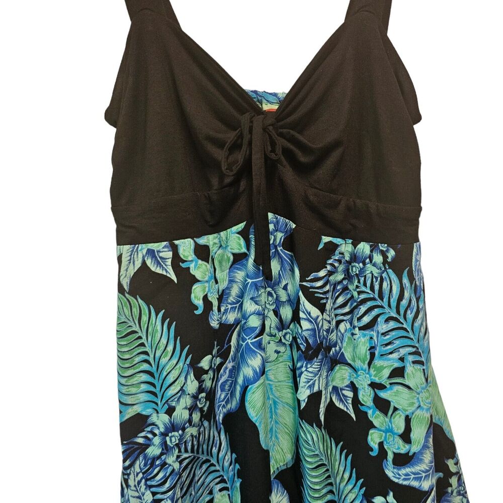 RAINBOW JO Sundress Hawaiian Black Blue Floral MEDIUM - Picture 5 of 5